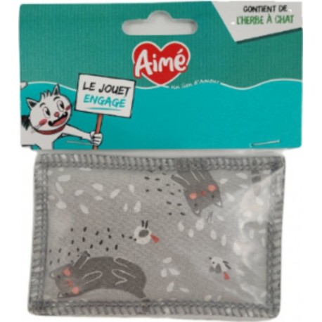 AIME Jouet pour Chat Coussin à l'Herbe à Chat