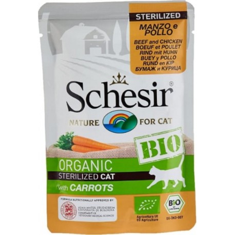 SCHESIR Sachet Fraicheur Bio Pour Chat Stérilisé Schesir Pack 16 Sachets 85g