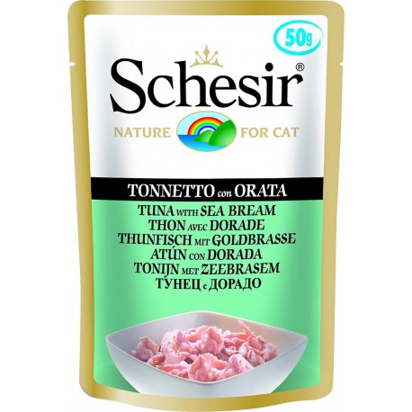SCHESIR Patée En Sachet Humide Schesir Pour Chat 50 G Thon Daurade 50gr