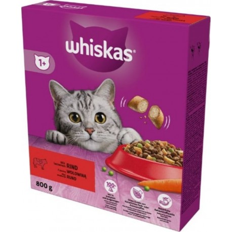 WHISKAS Aliments Pour Chat Whiskas Delicious Beef Viande De Bœuf 800g