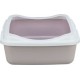 TRIXIE Bac À Litière Pour Chats Trixie Classic Blanc Lila Plastique 37 × 15 × 48 Cm