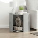 VIDAXL Meuble De Bac À Litière Pour Chat Gris Béton Bois D'ingénierie Vidaxl
