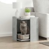 VIDAXL Meuble De Bac À Litière Pour Chat Gris Béton Bois D'ingénierie Vidaxl