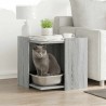 VIDAXL Meuble De Bac À Litière Pour Chat Sonoma Gris Bois D'ingénierie Vidaxl