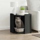 VIDAXL Meuble De Bac À Litière Pour Chat Noir Bois D'ingénierie Vidaxl