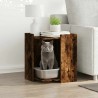 VIDAXL Meuble De Bac À Litière Pour Chat Chêne Fumé Bois D'ingénierie Vidaxl