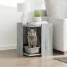 VIDAXL Meuble De Bac À Litière Pour Chat Sonoma Gris Bois D'ingénierie Vidaxl