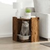 VIDAXL Meuble De Bac À Litière Pour Chat Vieux Bois Bois D'ingénierie Vidaxl