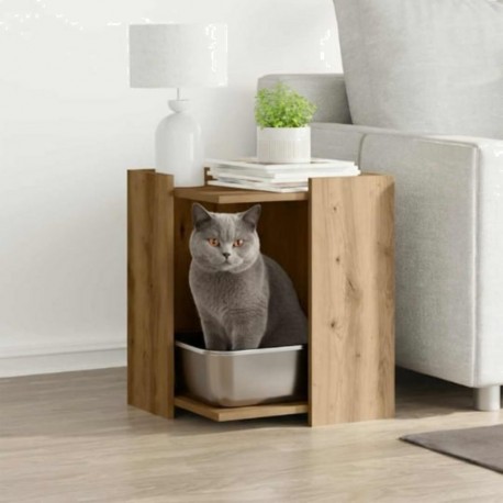 VIDAXL Meuble De Bac À Litière Pour Chat Chêne Artisanal 42x42x51 Cm Vidaxl
