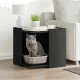 VIDAXL Meuble De Bac À Litière Pour Chat Noir Bois D'ingénierie Vidaxl
