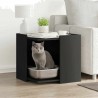 VIDAXL Meuble De Bac À Litière Pour Chat Noir Bois D'ingénierie Vidaxl