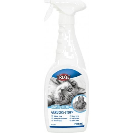TRIXIE Spray Désodorisant Simple'n'clean 750 Ml Pour Bac À Litière Pour Chat