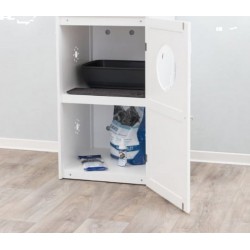 TRIXIE Maison De Chat Pour Litière 2 Niveaux 53x90x58 Cm Blanc Trixie