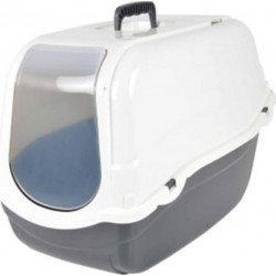 PARIS PRIX Litière Pour Chat toilette 57cm Ivoire & Anthracite