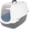 PARIS PRIX Litière Pour Chat toilette 57cm Ivoire & Anthracite