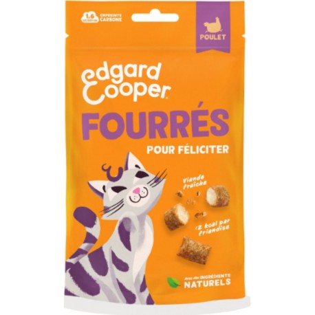 EDGARD COOPER Friandises pour Chat Adulte Fourrées Poulet