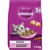 WHISKAS Croquettes pour Chat Adulte Stérilisé au Saumon