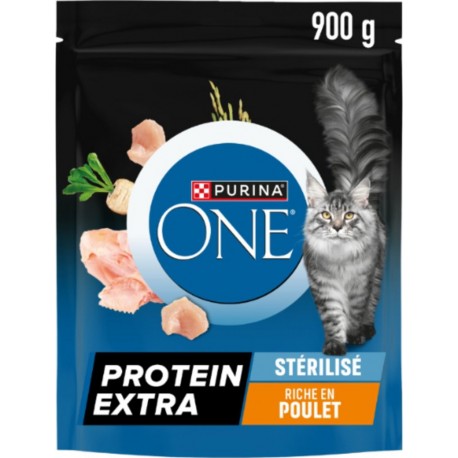 PURINA ONE Croquettes pour Chat Adulte Stérilisé Poulet Protein Extra