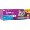 WHISKAS Pâtée Pour Chat Adulte En Gelée Saumon Thon Cabillaud Poisson Blanc
