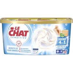 LE CHAT Lessive capsules Sensitive Aloe vera & Marseille