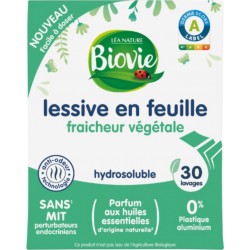BIOVIE Lessive en Feuille Fraicheur Végétale Hydrosoluble