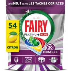 FAIRY Tablettes Lave-Vaisselle Platinum Plus 30 Minutes Miracle Citron