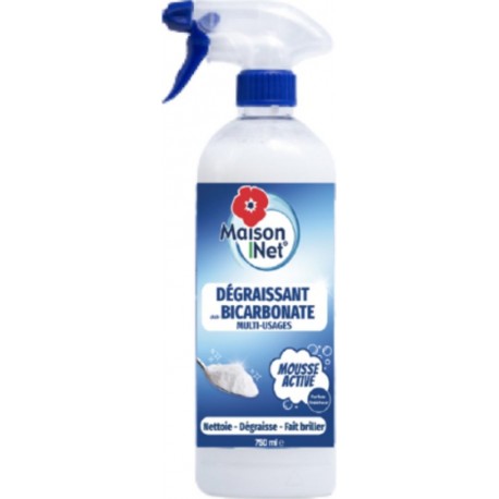 MAISON NET Dégraissant au Bicarbonate Multi-Usages Mousse Active Parfum Fraîcheur 750ml
