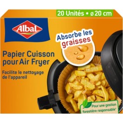 ALBAL Papier cuisson pour Air Fryer