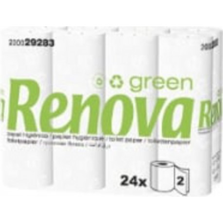 Renova Papier Wc 24 Rouleaux Blanc 2 Plis