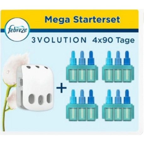 FEBREZE Diffuseur Électrique Febreze Ambi Pur 3volution Avec 4 Recharges Cotton