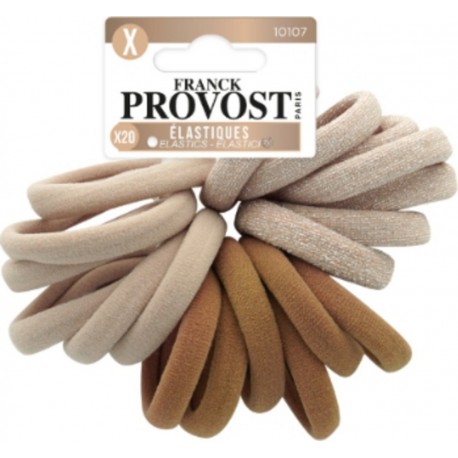 FRANCK PROVOST Elastiques à Cheveux Multicouleurs Beige et Marron