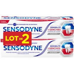 SENSODYNE Dentifrice Sensibilité et Gencives Blancheur 2x75ml