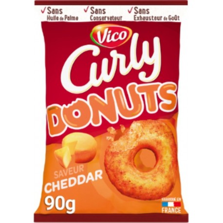 CURLY Chips Donuts Saveur Cheddar