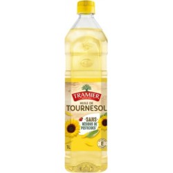 TRAMIER Huile De Tournesol Riche en vitamine E Sans Résidus de Pesticides 1L