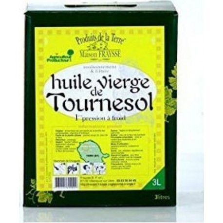 JEMANGEFRANÇAIS.COM Huile de Tournesol Vierge en Bib 3L Origine France