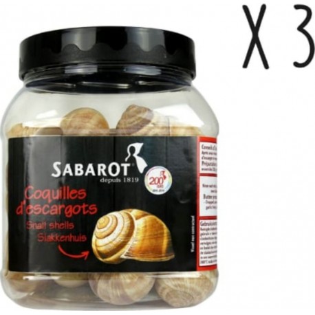 SABAROT Sabarot Lot 3 X Coquilles D'escargots Pot De 36 Pièces