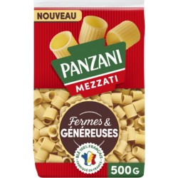 PANZANI Pâtes Mezzati Fermes et Généreuses 500g