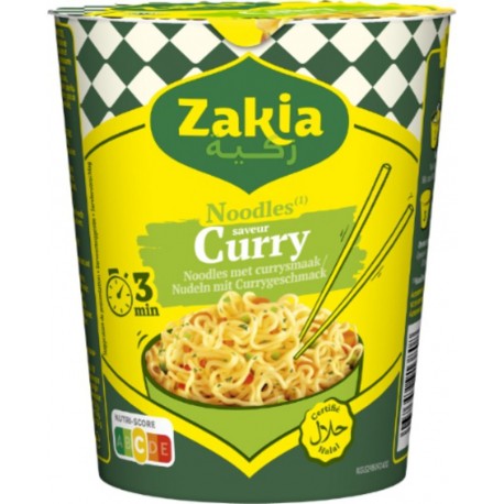 ZAKIA Nouilles Instantanées Saveur Curry 67g
