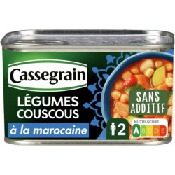 CASSEGRAIN Légumes Cuisinés pour Couscous à la Marocaine sans Additif