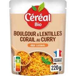 CEREAL BIO Boulgour & Lentilles Corail Au Curry