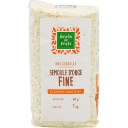 GRAIN DE FRAIS Semoule D'orge Fine Sachet 1Kg
