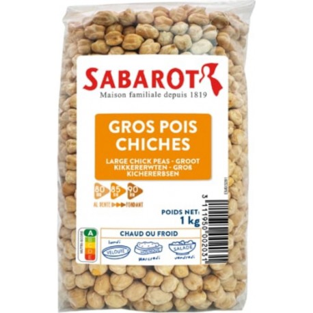 SABAROT Pois Chiches Couscous sachet 1Kg Sabarot