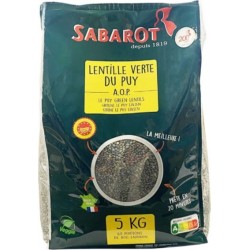 SABAROT Lentille Verte Du Puy A.O.P. sac 5Kg Sabarot