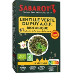 SABAROT Lentille Verte Du Puy Bio A.O.P. étui 500g Sabarot
