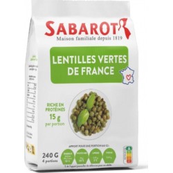SABAROT Lentilles Vertes De France Sachet Papier 240g Sabarot