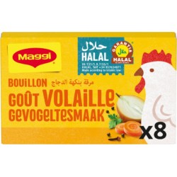MAGGI Bouillon Déshydraté Saveur Volaille Halal 8x9g