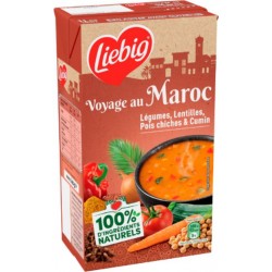 LIEBIG Soupe Voyage au Maroc Légumes Lentilles Pois Chiches et Cumin 1L
