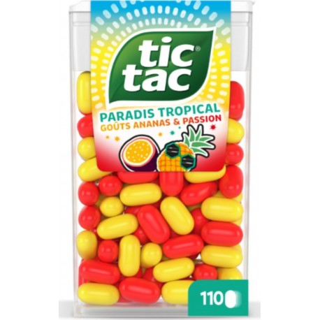 TIC TAC Bonbons Goûts Ananas et Fruit de la passion