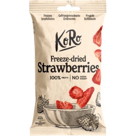 KORO Fraise Morceaux de fraise Lyophilisée