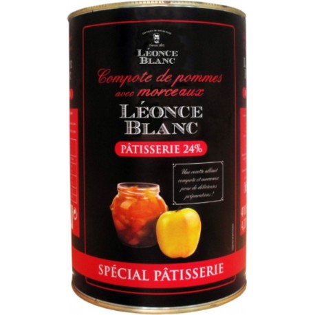 LEONCE BLANC Compote De Pommes avec Morceaux 24% de Patisserie